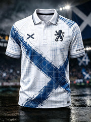 Men's Scotland Football Print Polo Shirt