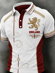 Retro England football fan art print casual jersey