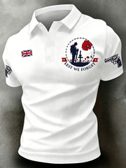 Men's British Veteran Weapon Series Art Print Polo