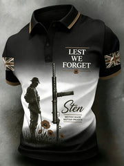 Men's British Veteran Weapon Series Art Print Polo