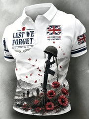 Men's British Veteran Weapon Series Art Print Polo