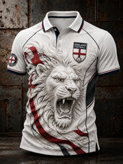 Retro England Football Fan Art Print Casual Jersey