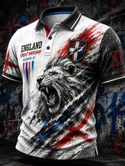 Retro England Football Fan Art Print Casual Jersey