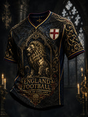 Retro England Football Fan Art Print Casual Jersey