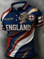 Retro England Football Fan Art Print Casual Jersey