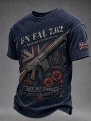 Men's Retro Weapon Print Short-Sleeve T-Shirt