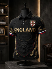 Retro England Football Fan Art Print Casual Jersey
