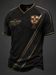 Retro England Football Fan Art Print Casual Jersey