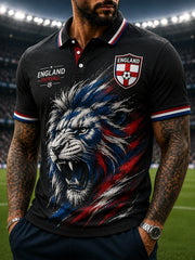 Retro England Football Fan Art Print Casual Jersey