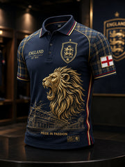 Retro England Football Fan Art Print Casual Jersey