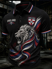 Retro England Football Fan Art Print Casual Jersey