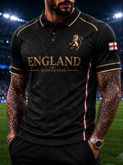 Retro England Football Fan Art Print Casual Jersey