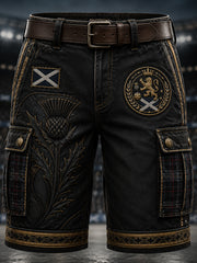Men's Scotland Football Art Print Casual Shorts