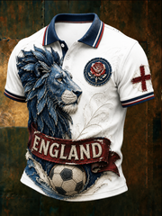 Men's UK Football Lover England Printed polo shirt