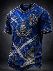 Men's Scotland Football V-neck T-shirt