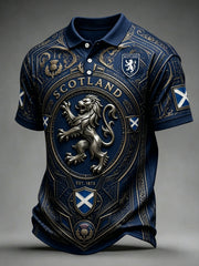 Men's UK Scotland Football Lover 2026 Printed Polo Shirt