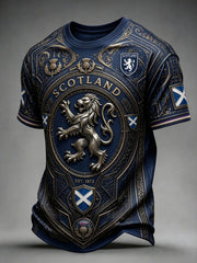 Men's UK Scotland Football Lover 2026 Printed Crew-Neck T-Shirt