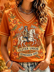 Women's 12th July Orangmen's Day Art Printed T-shirt