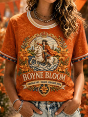 Women's 12th July Orangmen's Day Art Printed T-shirt
