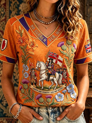 Women's 12th July Orangemen's Day Art Printed T-shirt