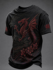 Men's Welsh Dragon Printed T-shirt