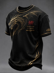 Men's Welsh Dragon Printed T-shirt