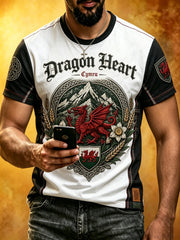 Men's Welsh Cultural Element Art Print T-Shirt