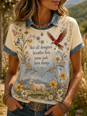 Women's Welsh Cultural Elements Art Print Top