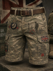 Men's Vintage-Style Camo-Print Utility Shorts