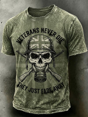 Men's British veteran print short sleeve t-shirt