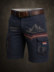 Men's Croatian Military Patriotic Art Print Shorts