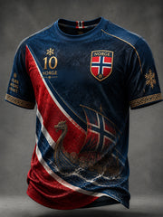 Retro Norwegian Art Casual T-Shirt