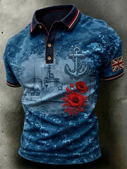 Men's British Veteran Print polo t-shirt