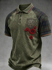 Men's Veteran Memorial Graphic Print Short-Sleeve Polo Shirt