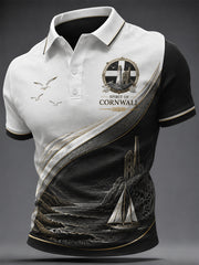 Men's Cornish Celtic-style Print Casual Top