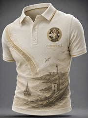 Men's Cornish Celtic-style Print Casual Top