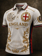 Retro England Fan Art Print Casual Polo Shirt