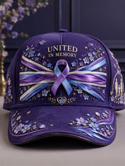 Unisex UK Alzheimer's Awareness Floral Printed Hat