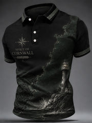 Men's Cornish Celtic-style Print Casual Top