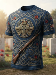 Men's British veteran print short sleeve t-shirt