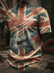 Men's British veteran print short sleeve t-shirt