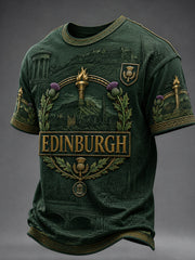 Men's Edinburgh Art Lover Printed Short Sleeve T-shirt