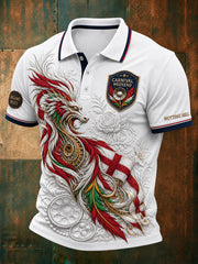 Men's Vintage-Style Casual Polo Shirt – London Notting Hill Carnival Print