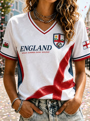 Vintage-Style Casual T-Shirt Featuring A London Notting Hill Carnival Print
