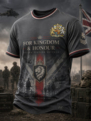 Men's Short-Sleeve T-Shirt With Vintage Veteran Commemorative Print