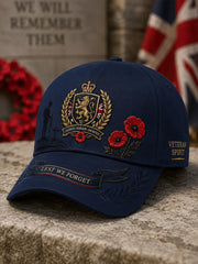 Men's Vintage-Style Hat With Veteran Commemorative Print