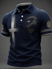Men's Cornish Celtic-style Print Casual Top