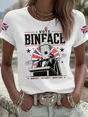 Women's count binface Iron On Short Sleeve T-Shirt