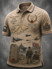 Men's Falklands War Veteran Printed polo shirt