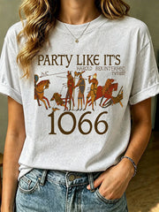 Women's Hastings Battle Medieval History Vintage Graphic T-shirt